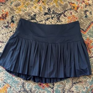 Navy Pleated Women's Skirt